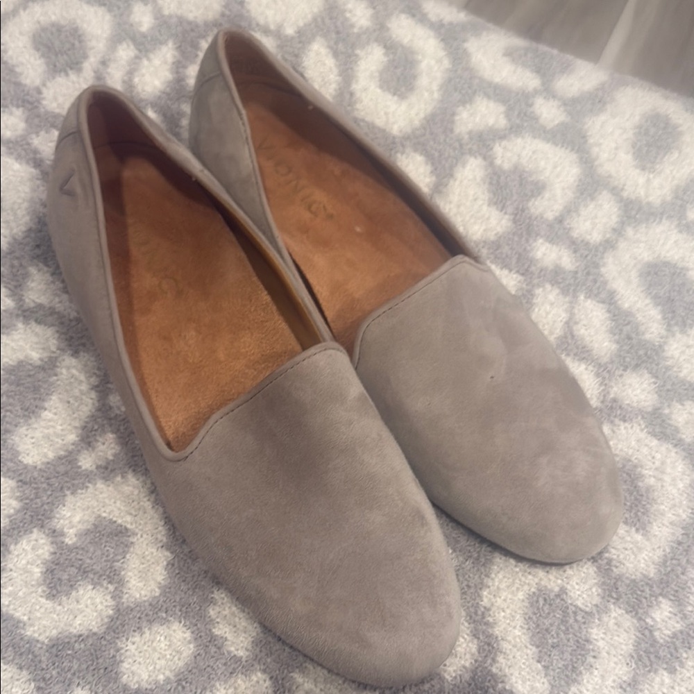 Vionic Gray Suede Loafers